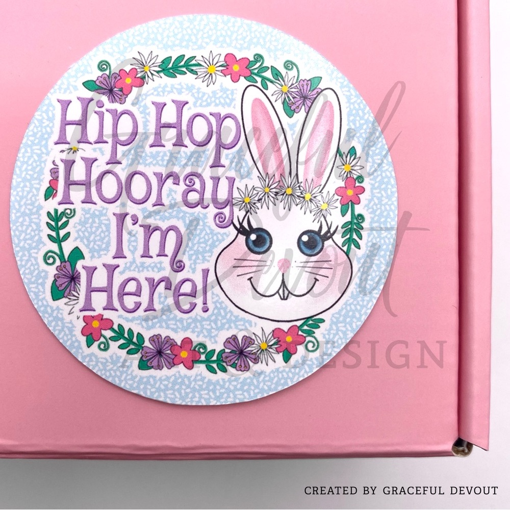 Hip Hop Hooray l'm Here! 2" (inches) Sticker (48ct.)  [GD140-48] - Picture 3 of 4
